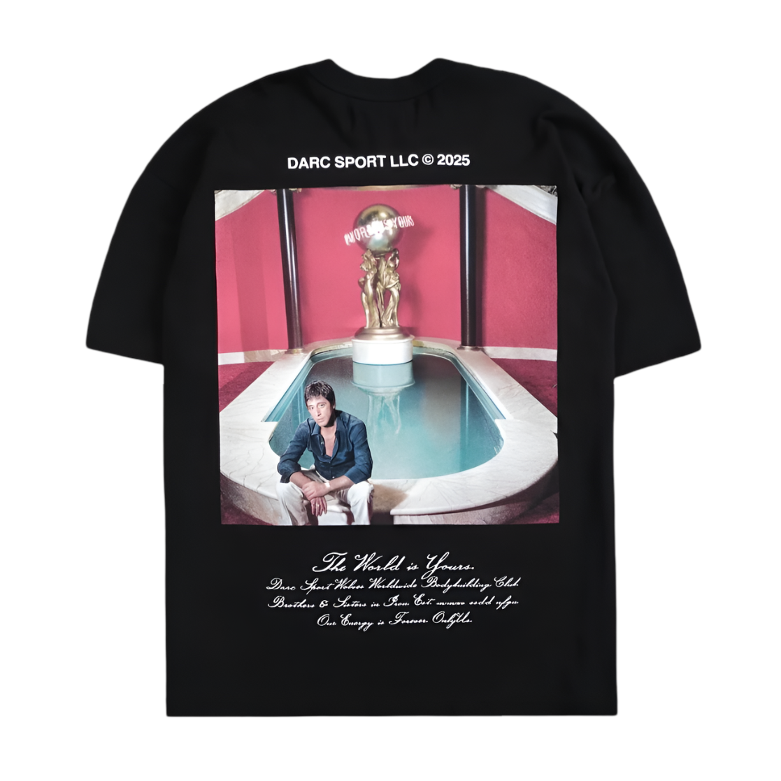 CAMISETA OVERSIZED - THE WORLD IS YOURS BLACK