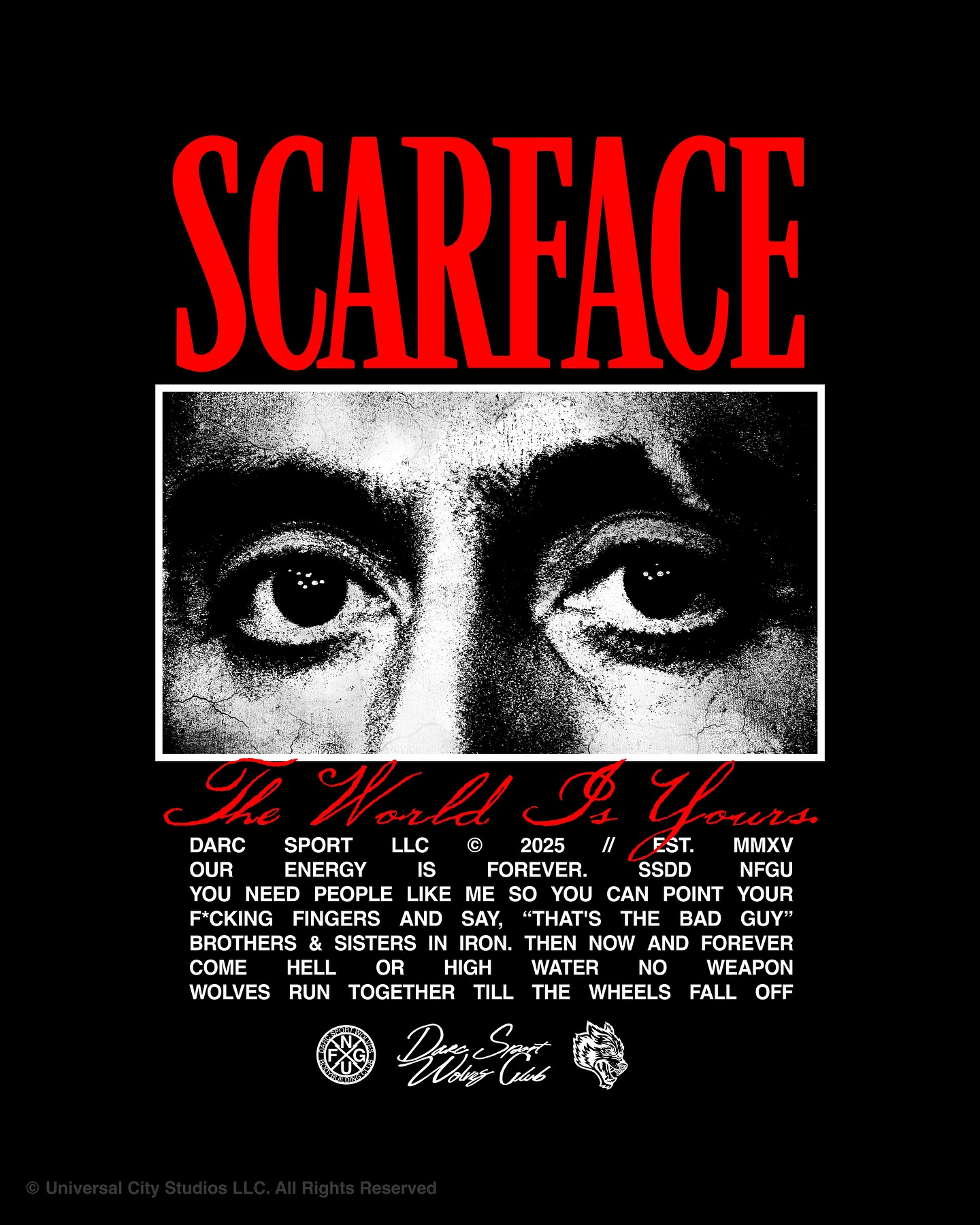 CAMISETA OVERSIZED - THE EYES CHICO BLACK