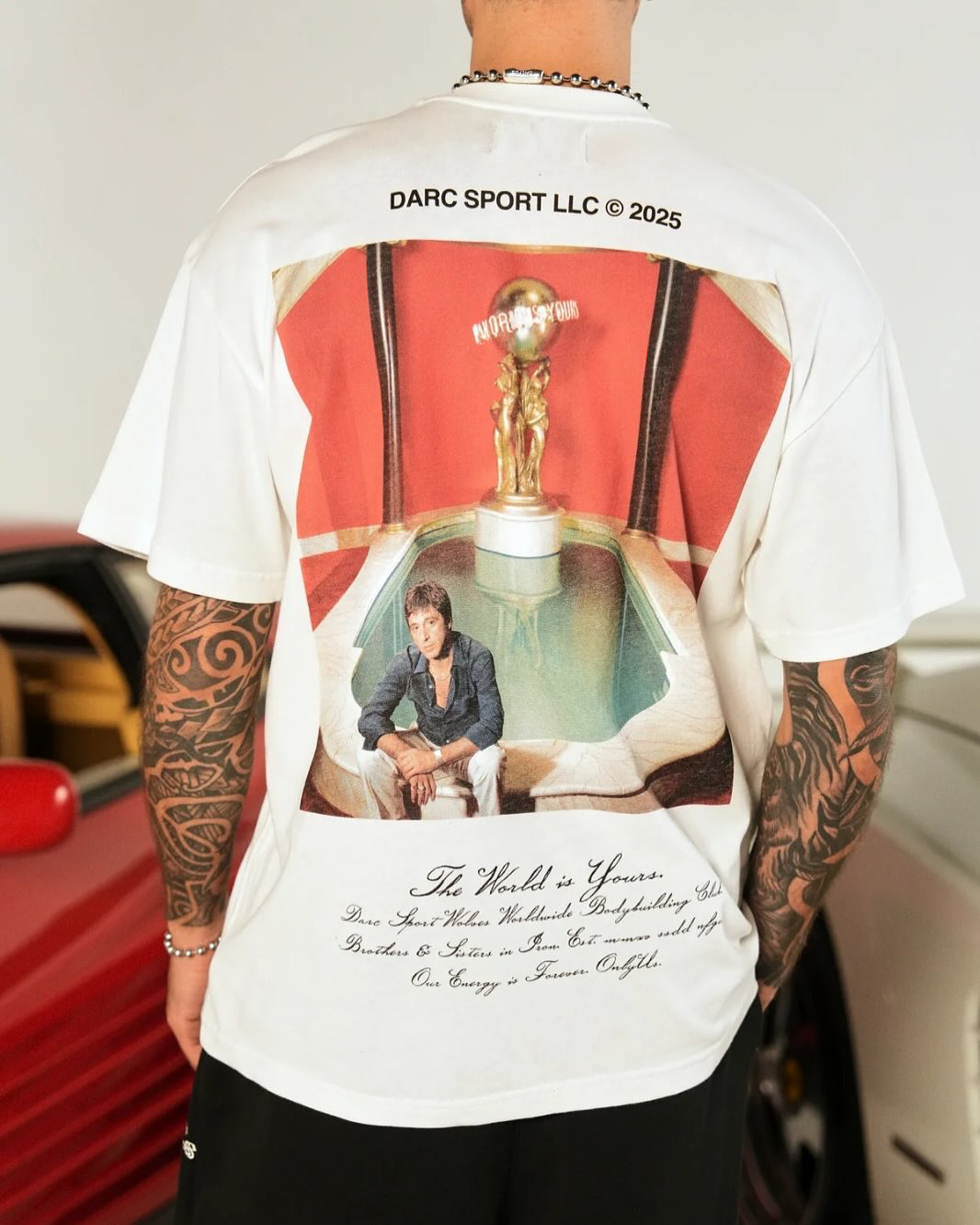 CAMISETA OVERSIZED - THE WORLD IS YOURS WHITE